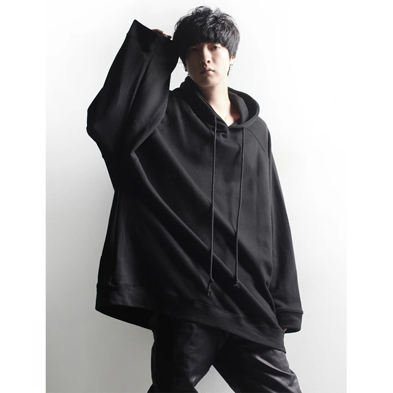 

Men's hoodie autumn/winter medium long style loose long sleeve casual hoodie male hoodie large size Dark yamamoto style