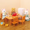 New Style Miniature Forest Family Villa 1/12 Furniture Set Toy Forest Animal Family Mini Bedroom Living Room Furniture Set 1