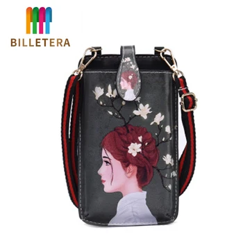 

Cartoon Print Cell Phone Bag Summer New Mobile Phone Bags Fashion Mini Messenger Shoulder Bag Cute Crossbody PU Leather Bags