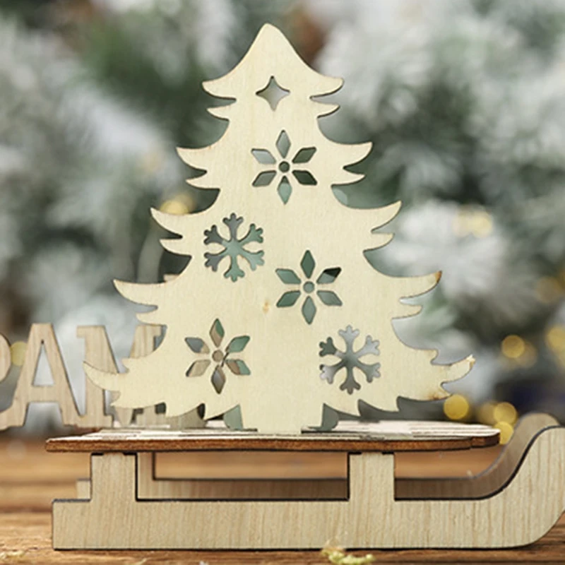 3 шт Деревянные Подвески в форме рождественской елки DIY Санта-Клаус Снеговик Рождественская елка олень украшения для рождественской вечеринки детский подарок