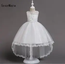 2019 новые платья для девочек, элегантное платье принцессы, детское вечернее платье, платье с цветочным рисунком для девочек на день
