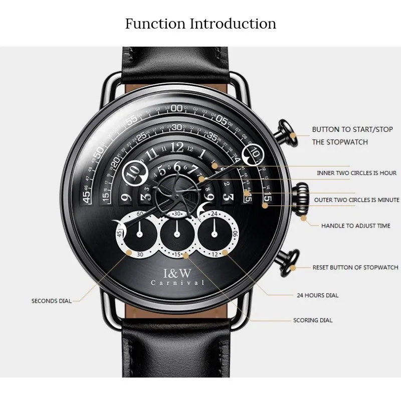 Relogio Masculino CARNIVAL Military Watch Sport Mens Watches Top Brand Luxury Quartz Watch Waterproof Sapphire Runway Dial Clock_voghion.com