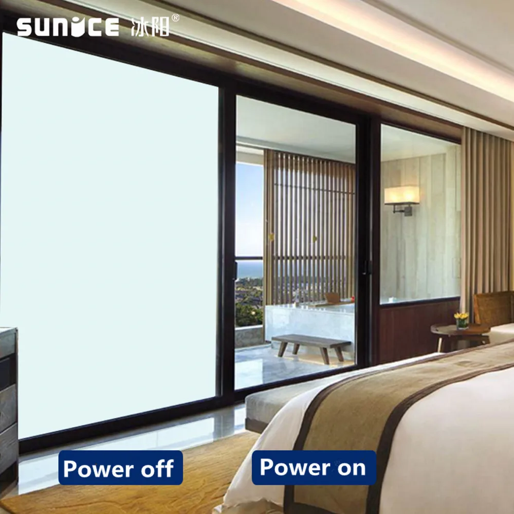 SUNICE Electronic PDLC Smart Film10cmX8cm Sample PDLC Switchable Smart Film Electric Smart Glass Film for Home/office Privacy
