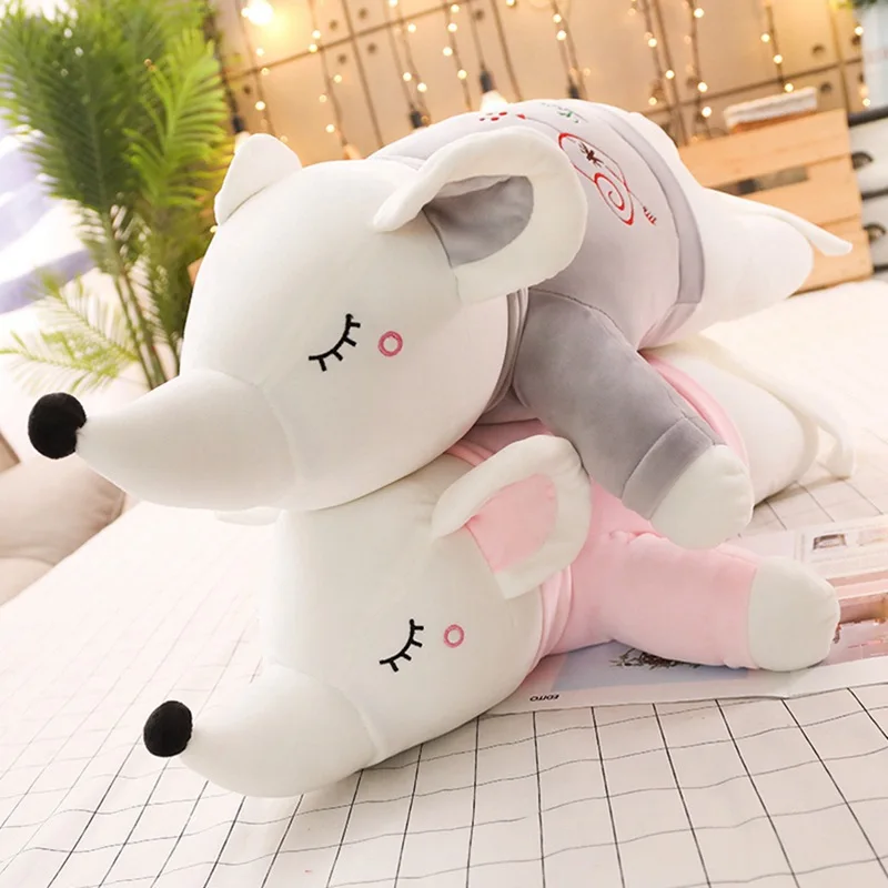 

Down Cotton Couples Mouse Long Pillow Large Size Software Party-Mouse Plush Toy Doll Children Birthday Gift