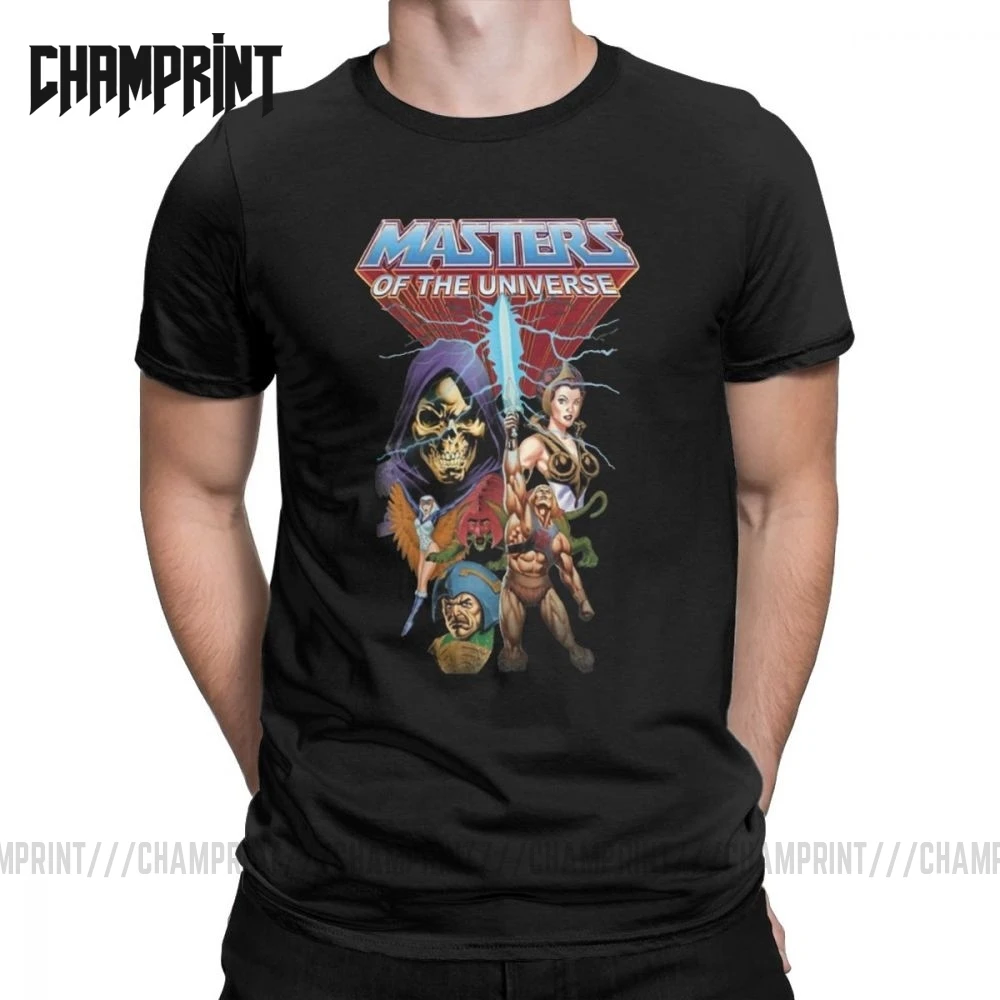 Мужская Винтажная Футболка He-Man и The Masters Of Universe футболка из 100% хлопка с коротким