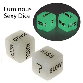 

4pcs Luminous Sexy Dice Playing Dice Party Game Dice Funny Gambling Dice Novelty Gift For Warm Up Honeymoon Bachelorette Party