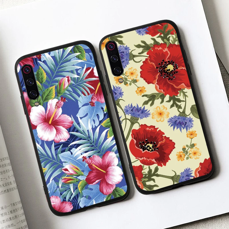 Case For Samsung A70 A70S A60 A50 A20e A30 A40 fundas for Galaxy A 70S 50S 40S 20e 20S M40 Para 360 Shockproof Cover floral leaf | Мобильные