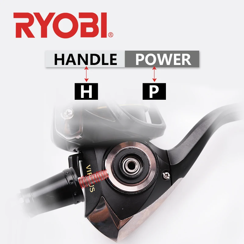 RYOBI VIRTUS спиннинговая рыболовная Катушка 2000/3000/4000/6000/8000 рыболовные катушки 4 + 1 BB 5 0: