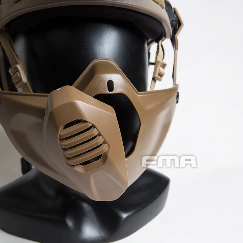 Buy  FMA Helmet Guide Rail Mask Half Mask for Tactical Helmet BK/DE/FG TB1354