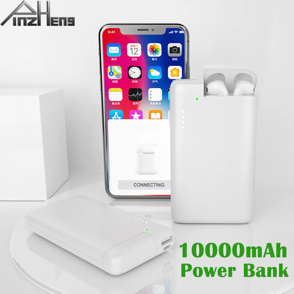 Портативное зарядное устройство PINZHENG 10000 мАч USB внешний аккумулятор для iPhone