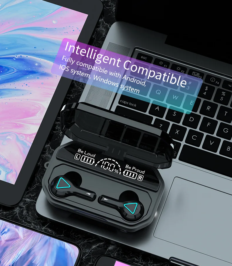 A15 TWS Bluetooth 5 1 Earphones 2000mAh Charging Box Wireless Headphone Waterproof Earbuds Headsets With Microphone
