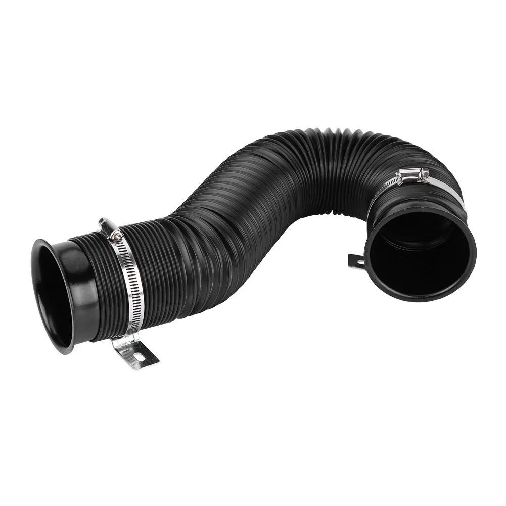360 degree flexible 76mm 3inch Universal Car Cold Air Intake Inlet Pipe Flexible Duct Tube Hose Kit with mounting clamps Black | Автомобили