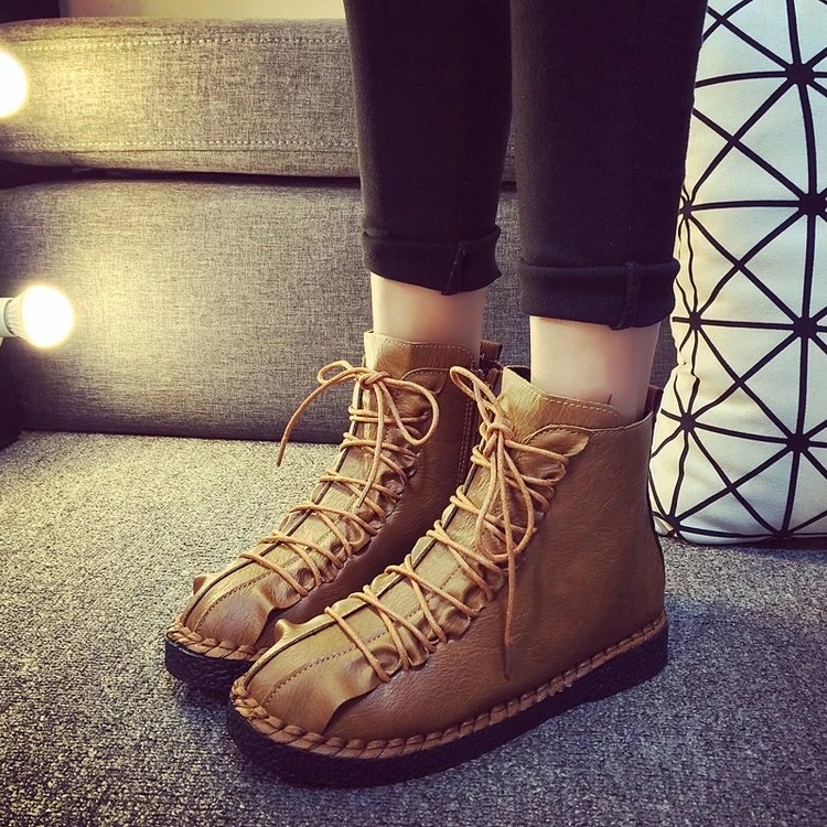 Harajuku Martin boots female autumn boots England style high to help retro winter shoes flat Korean students fashion shoes