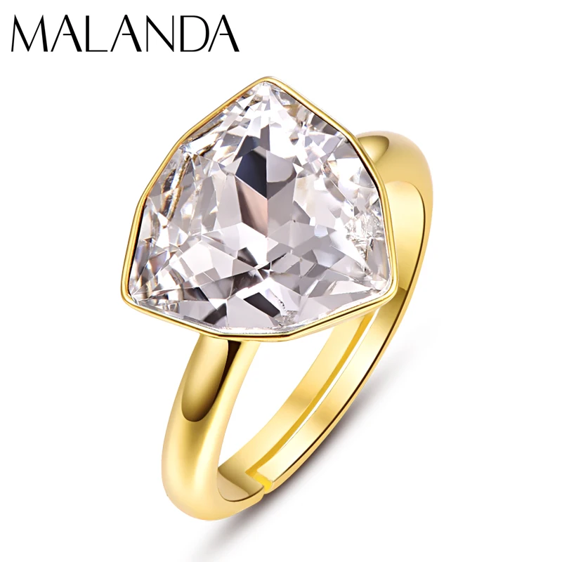 330.07 руб. 50% СКИДКА|Роскошные Кристаллы от SWAROVSKI Открытые Кольца для женщин Новое модное элегантное кольцо Свадебные украшения Аксессуары для девочек подарок для мамы-in Кольца from Украшения и аксессуары on Aliexpress.com | Alibaba Group