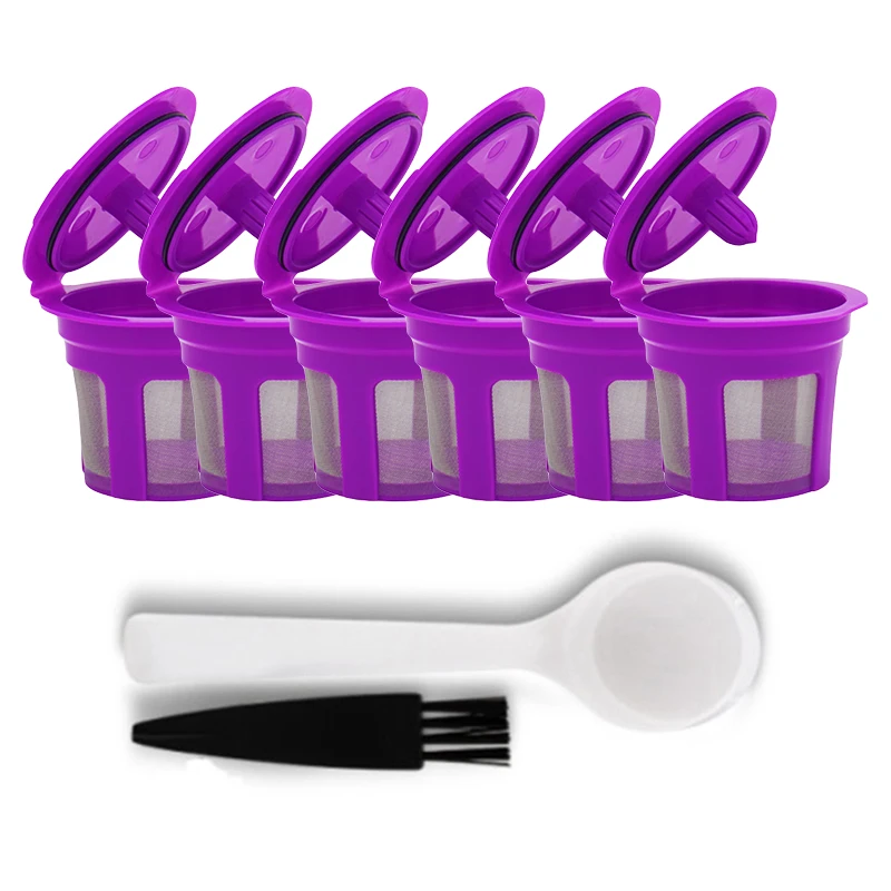 

6 Pcs K-Cup Reusable Replacement Coffee Filter Refillable Holder Pod For Keurig