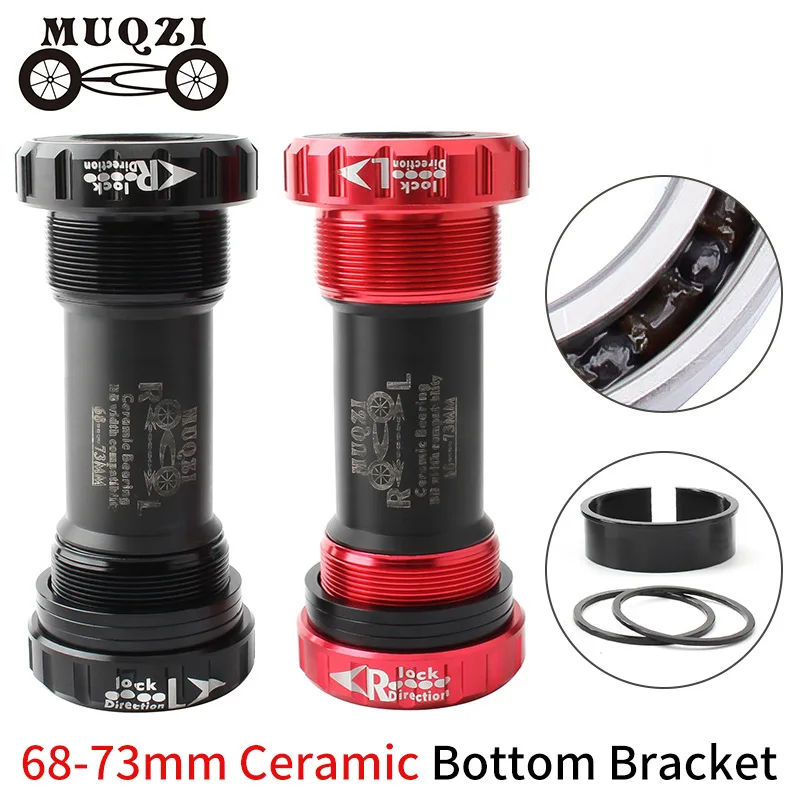 BB68 Bottom Bracket 68//73mm Thread Type Crankset Bearings Bicycle Axis