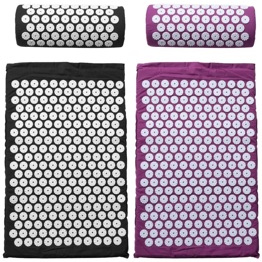 Massager Cushion Acupuncture Relieve Stress Back Pain Acupressure Mat/Pillow Massage Mat Rose Spike and Relaxation | Красота и