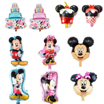

wholesale 200pcs mini size mickey foil balloons kid hand toys minnie balloons for reseller