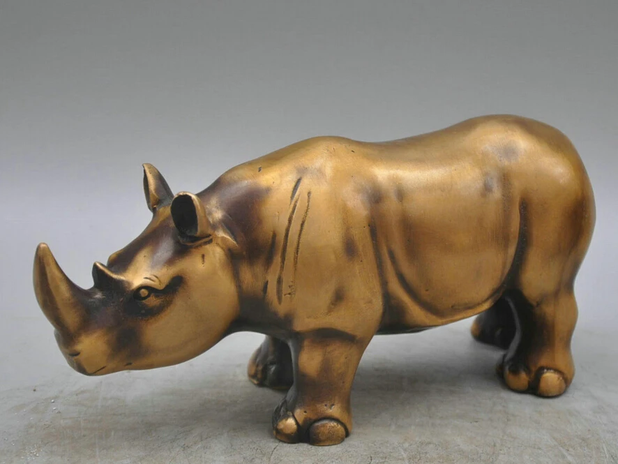 006391 10' Bronze Animal Rare Species Rhinoceros Sculpture Statue (A 0319 discount 35%) | Дом и сад