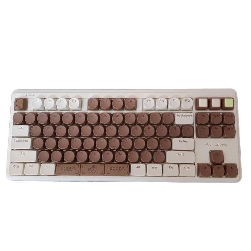 Ikbcワイヤレス87 Bluetooth Copmpatibleメカニカルキーボード2 4グラムゴデキーキャップttc低プロファイルブラウンスイッチ Keyboards Aliexpress