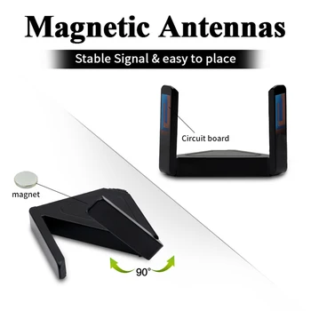 

2pcs Dual Band WiFi 2.4/5GHz External Wireless Antenna PC 1.2M Extension Cable Brand New And High Quality