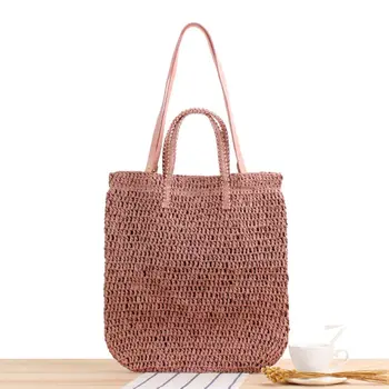 

Fashion Straw Handbag Shoulder Messenger Satchel Women Tote Top Handle Bag