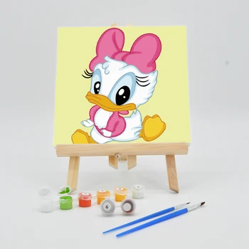 

Paint Digital Oil Painting By Numbers For Kids 20×20cm With Frame DIY On Canvas Cartoon Duck Pictures Acrylic Child Coloring Art