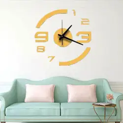 Творческий 3D 3-Цвет круглые настенные элемент декора часы акриловое зеркало тихие настенные часы современный и простой Гостиная Лидер