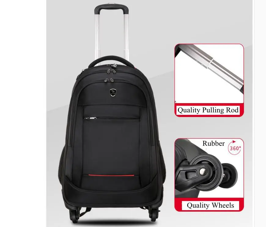 Men Business Rollin Luggage Backpack Men Tolley luggage Wheeled Backpack bag travel Trolley Bags on wheels Travel Wheeled Bag