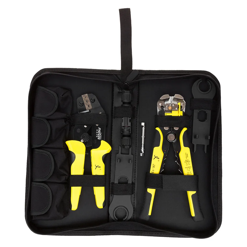 

Professional Solar Panel Crimping Tools14-10AWG Wire Crimper Solar Wire Connector Cut Kit With Wire Stripper Crimping Pliers