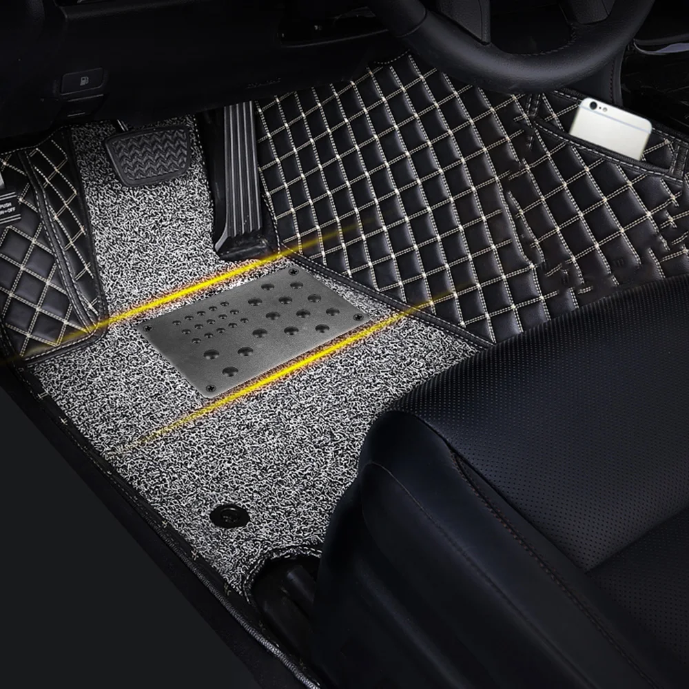 Universal Car Floor Mat Foot Heel Scuff Plate Non-Slip Carpet Patch  Automobile Alloy Metal Wear Plate Anti-Skid Pads Accessories