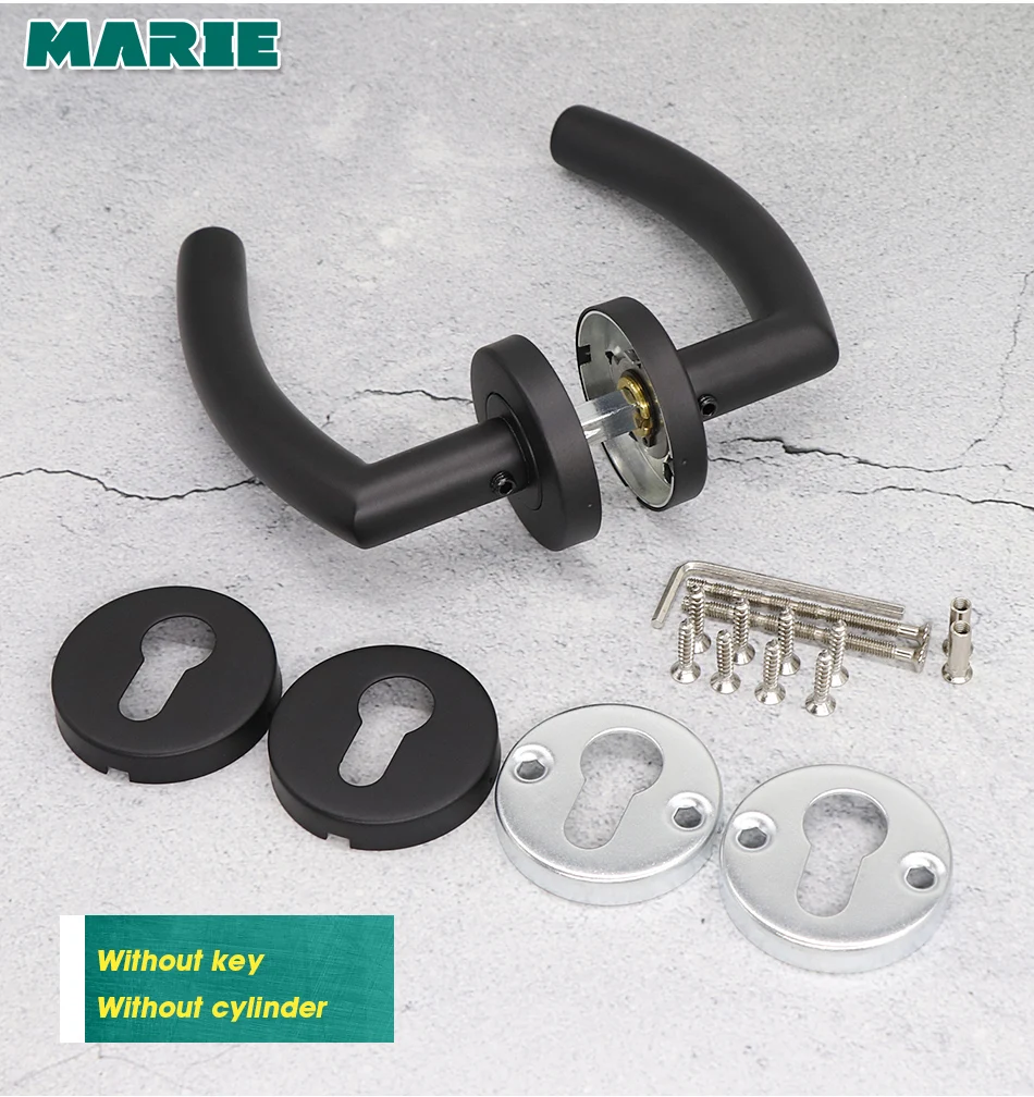 LH1007-Black-Color-Stainless-Steel-Half-Dummy-Door-Knob-For-Interior-Door-Lever-Brushed-Nickel-Door-Handle_06