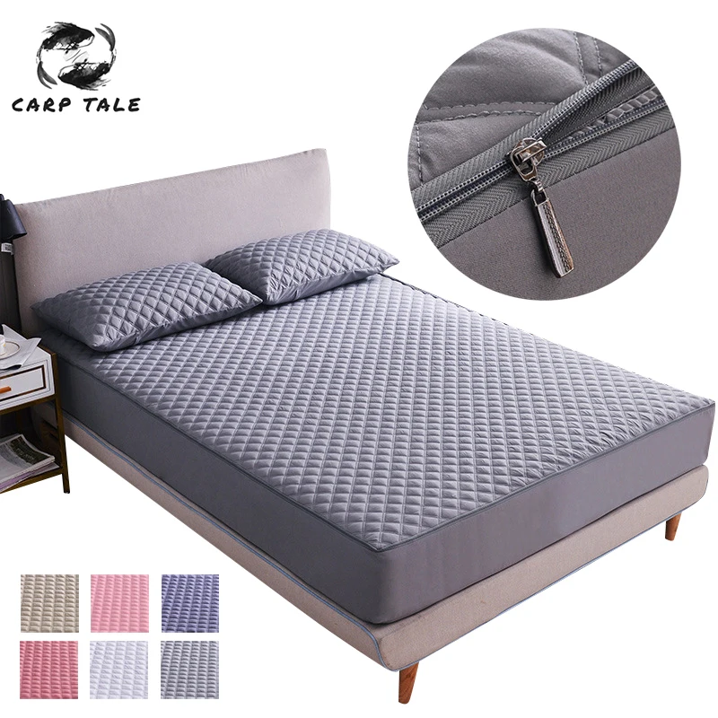 Sixsided Protective Zipper Jacquard Mattress Protector Deep Pocket