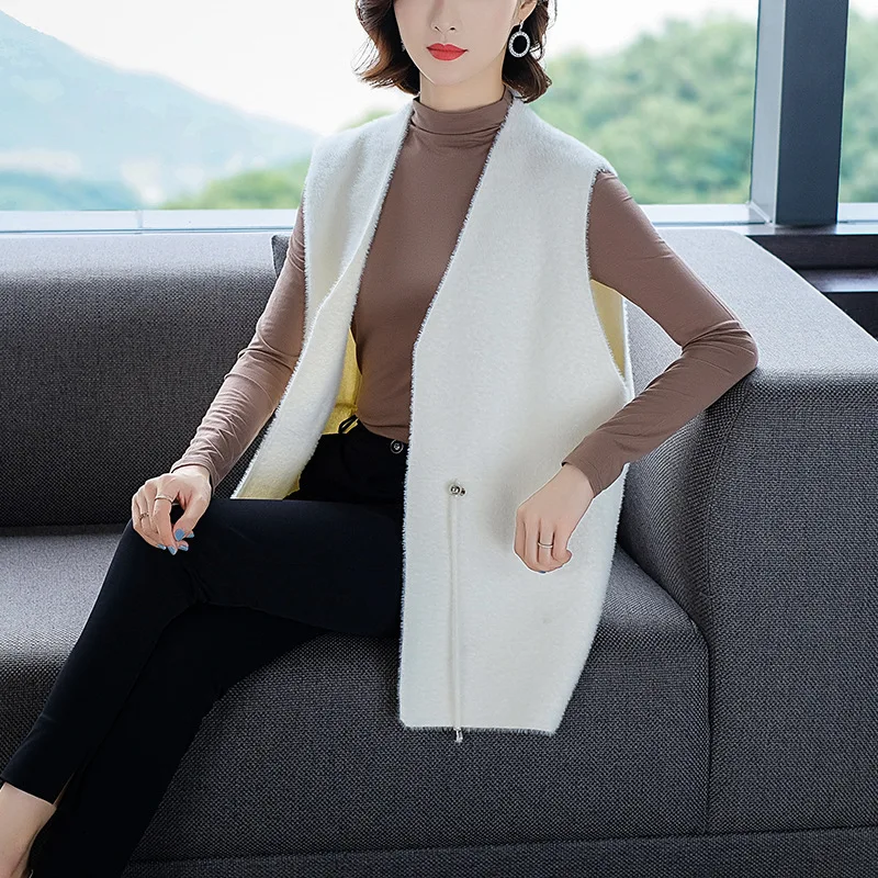 ^*Best Offers 2019 Autumn Slim Fit WOMEN'S Dress New Style Slimming Mid-length Sleeveless Sweater Cardigan Korean-style V-neck WOMEN'S Waistco ^*Best Offers 2019 Autumn Slim Fit WOMEN'S Dress New Style Slimming Mid-length Sleeveless Sweater Cardigan Korean-style V-neck WOMEN'S Waistco