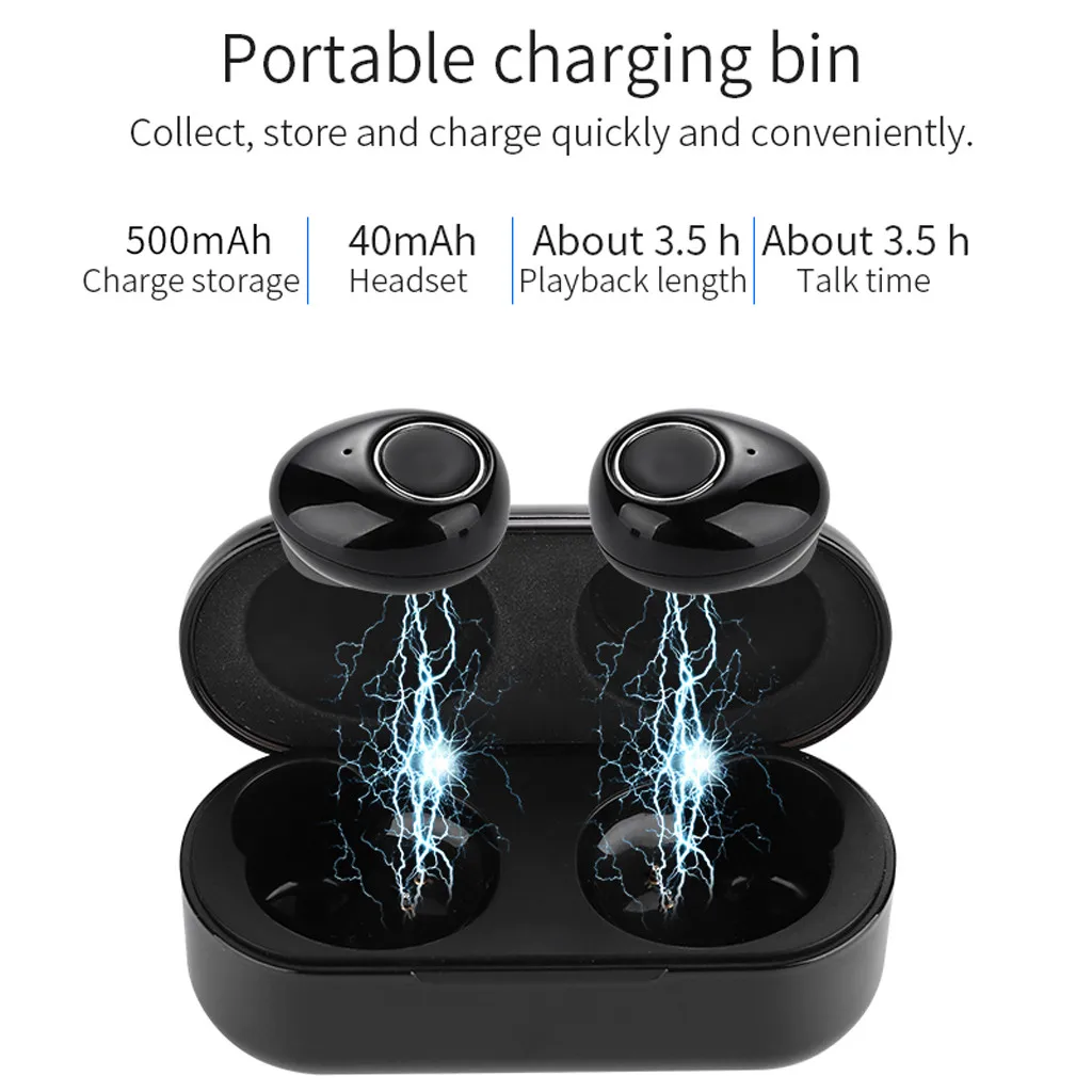 Модный легкий переносной чехол для зарядки с Bluetooth 5,0, гарнитура Mini TWS Twins, беспроводные стерео наушники-вкладыши