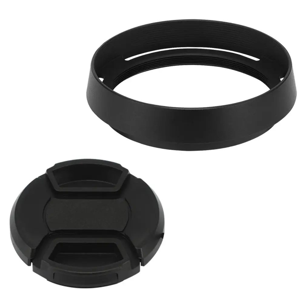 Haoge Hg-Lh-Lq Metallo Lens Hood Ombra Con La Protezione Per Leica Q Q2 Q-P Qp Typ 116 Typ116 Nero Della Macchina Fotografica