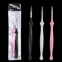 Маникюр Ручка для черчения, комплект из 3 предметов, акриловый держатель цветной рисунок ручка для черчения Гоу Хуа bi Маникюр Ручка для черчения