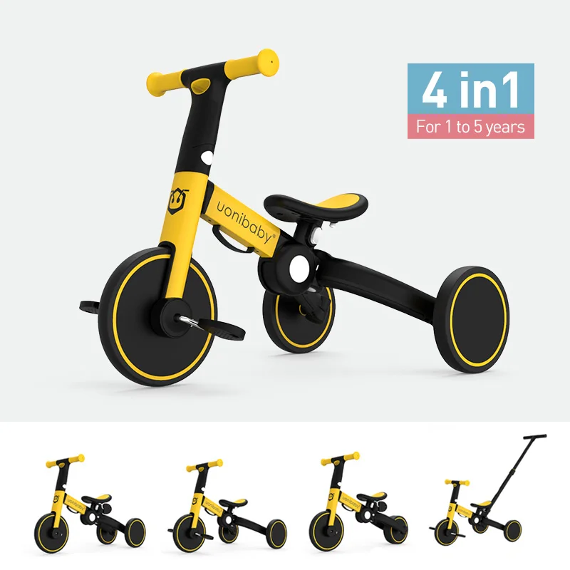 

2020 New Arrival 4 into 1 Baby Stroller Two Wheel Balance Bike Trolley Pedal Tricycle Two Wheel Children Bicycle