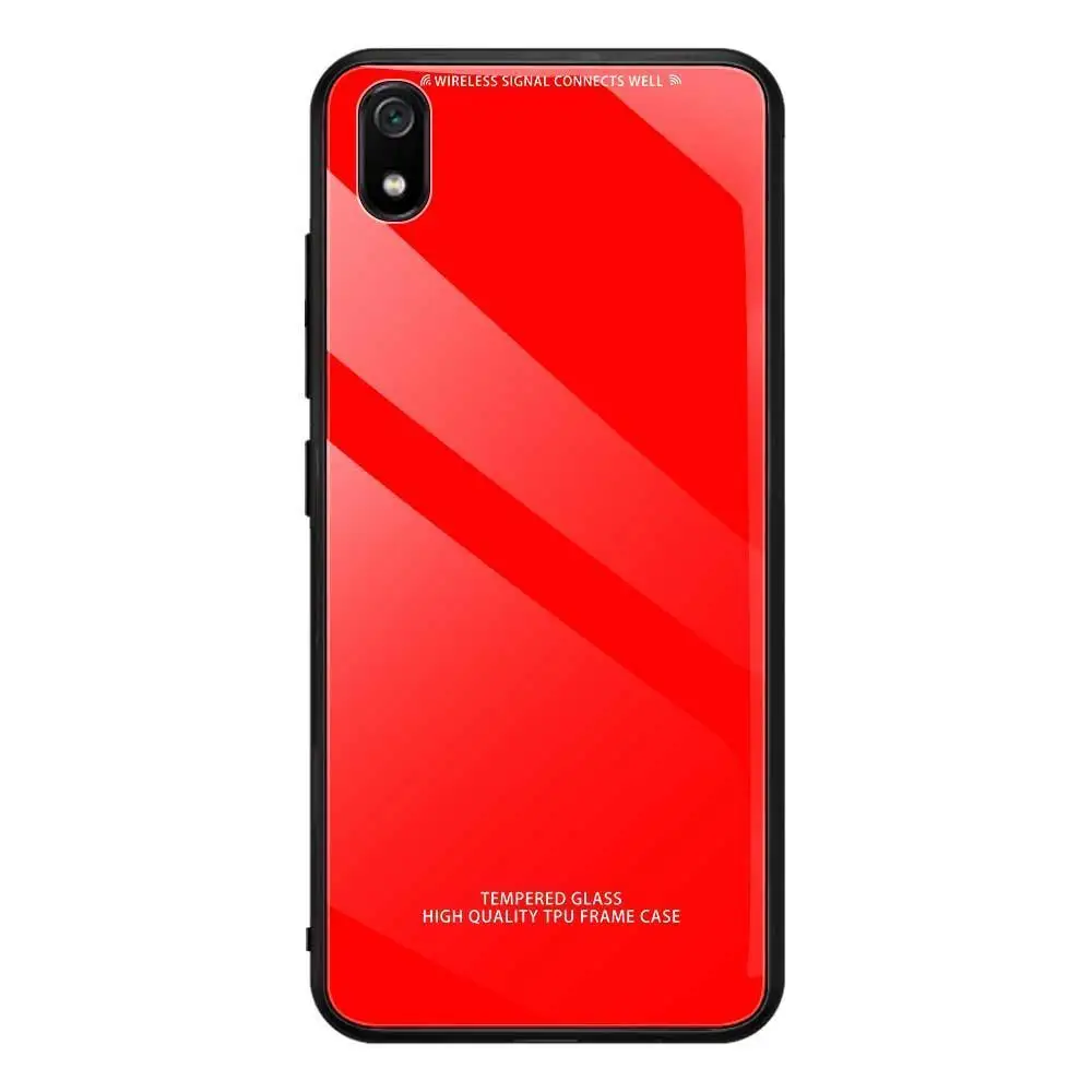 Чехлы из закаленного стекла для OnePlus 7 Pro, чехол One Plus 7, задняя крышка из ТПУ для Oneplus 7 Pro, чехол для телефона 1+ 7, защитный чехол - Цвет: Красный