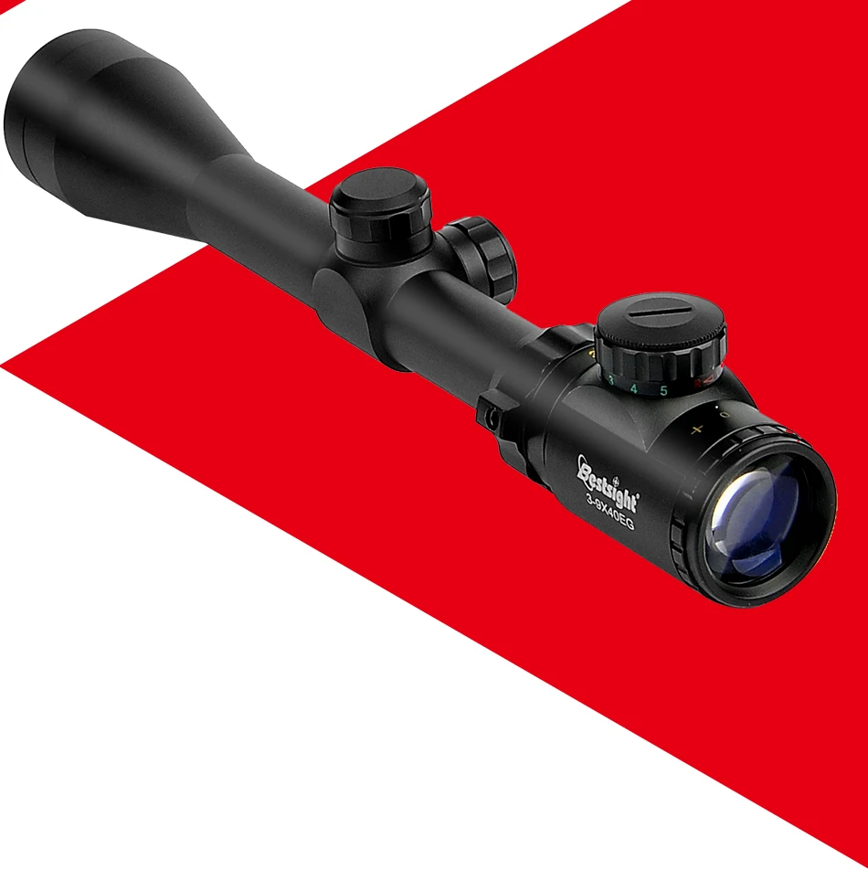 Bestsight 3-9x40 Золотое изготовление тактическая оптика Riflescope открытый сетка оптический прицел для страйкбола ружья охотничьи прицелы