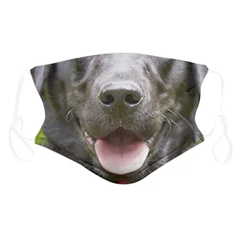 

3D Adult Unisex Cotton Animal Funny Face Mask Double-layer Washable Reusable Dustproof Windproof Fog Haze Pollution Mouth-muffle