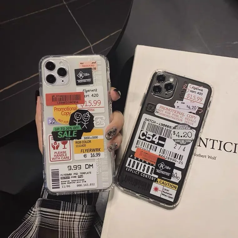 Уличные модные силиконовые чехлы для iphone 11 12 Pro xs Max 5 5S 6 6S 7 8 Plus X XR Mini прозрачный