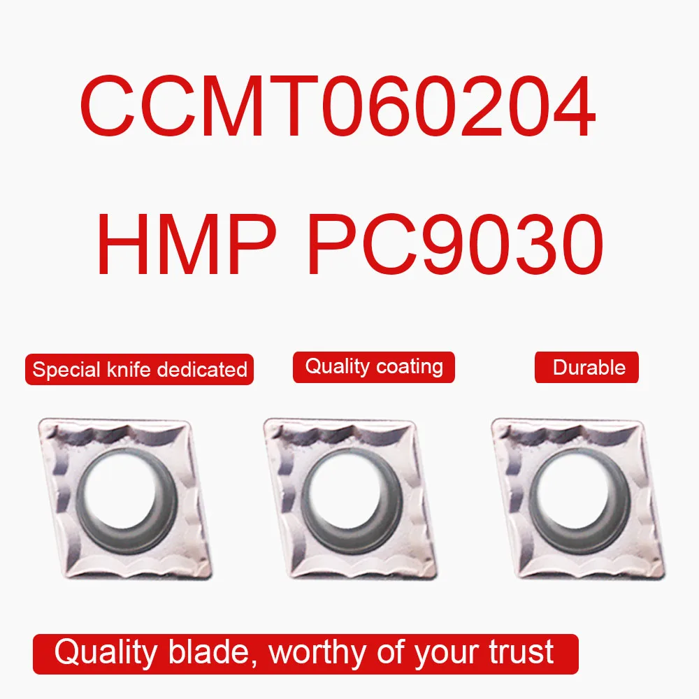 

10PCS High Quality CCMT060204 HMP PC9030 Carbide Inserts CCMT 060204 Internal Turning Blades CNC Lathe Cutter Tool