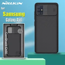 Voor Samsung A51 Case Behuizing Nillkin Slide Camera Bescherming Lens Bescherm Privacy Shockproof Cover Voor Galaxy A51 Coque Funda