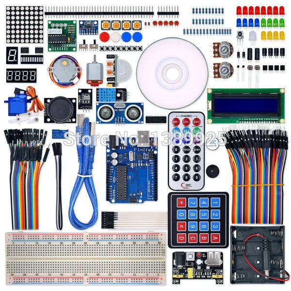 Полный стартовый Обучающий набор для платы R3 LCD1602 с серводвигателем|kit kits|kit r3kit