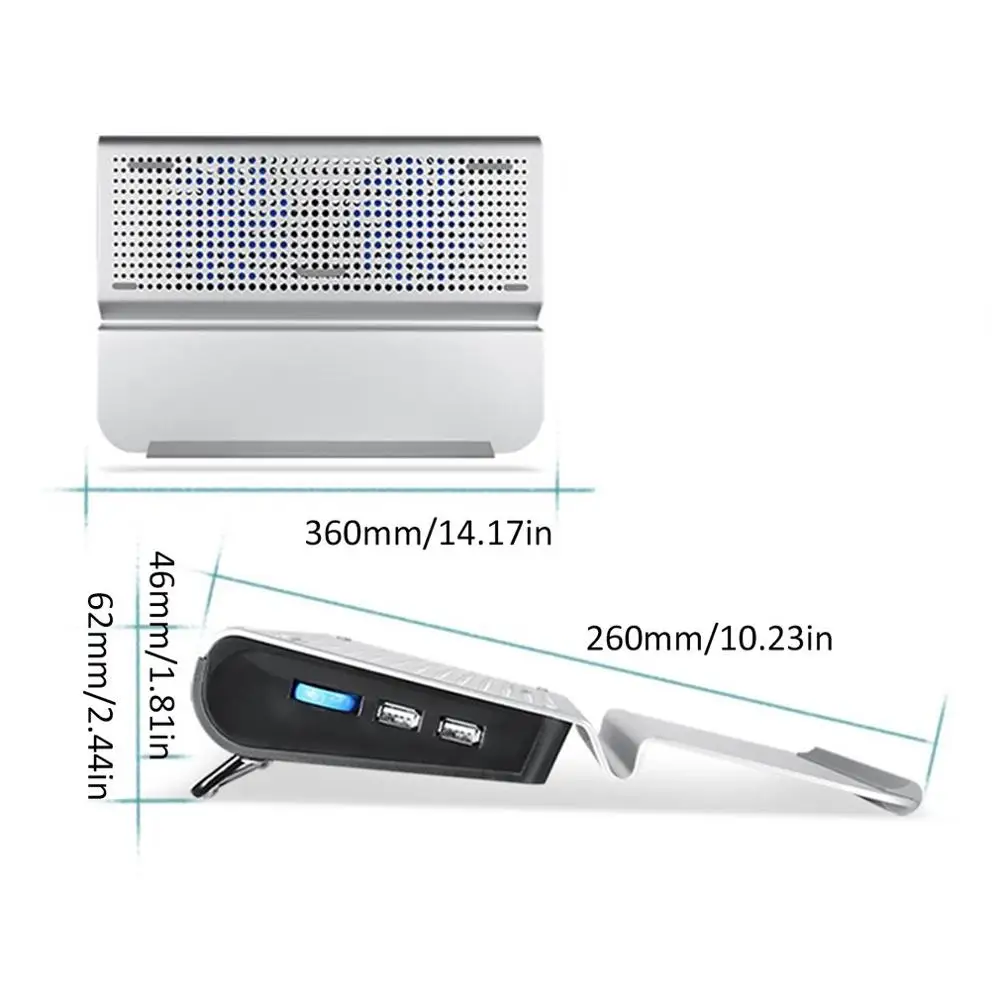 

Design Highlights Sandblasted Aluminum Alloy Abs Notebook Radiator Aluminum Alloy Bracket 17.3 Inch Desktop Cooling Base