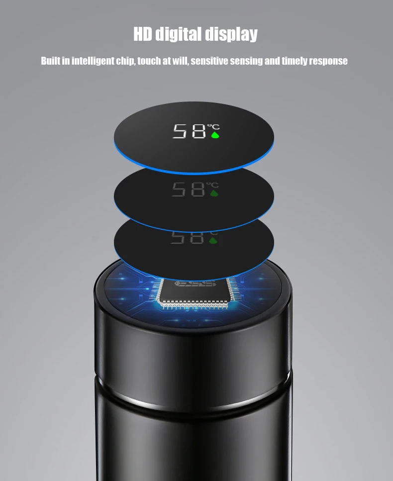 Intelligent Touch Temperature Display Thermos Cup Led Digital Thermal