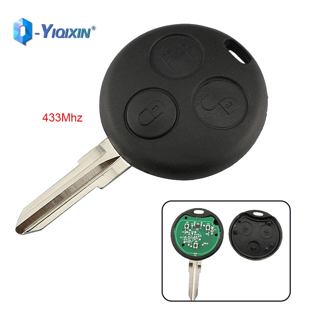 YIQIXIN 433Mhz Remote Car Key For Mercedes Benz Forfour 451 Fortwo 450 Roadster City Coupe K Cabrio Chiave Crossblade 1998-2006