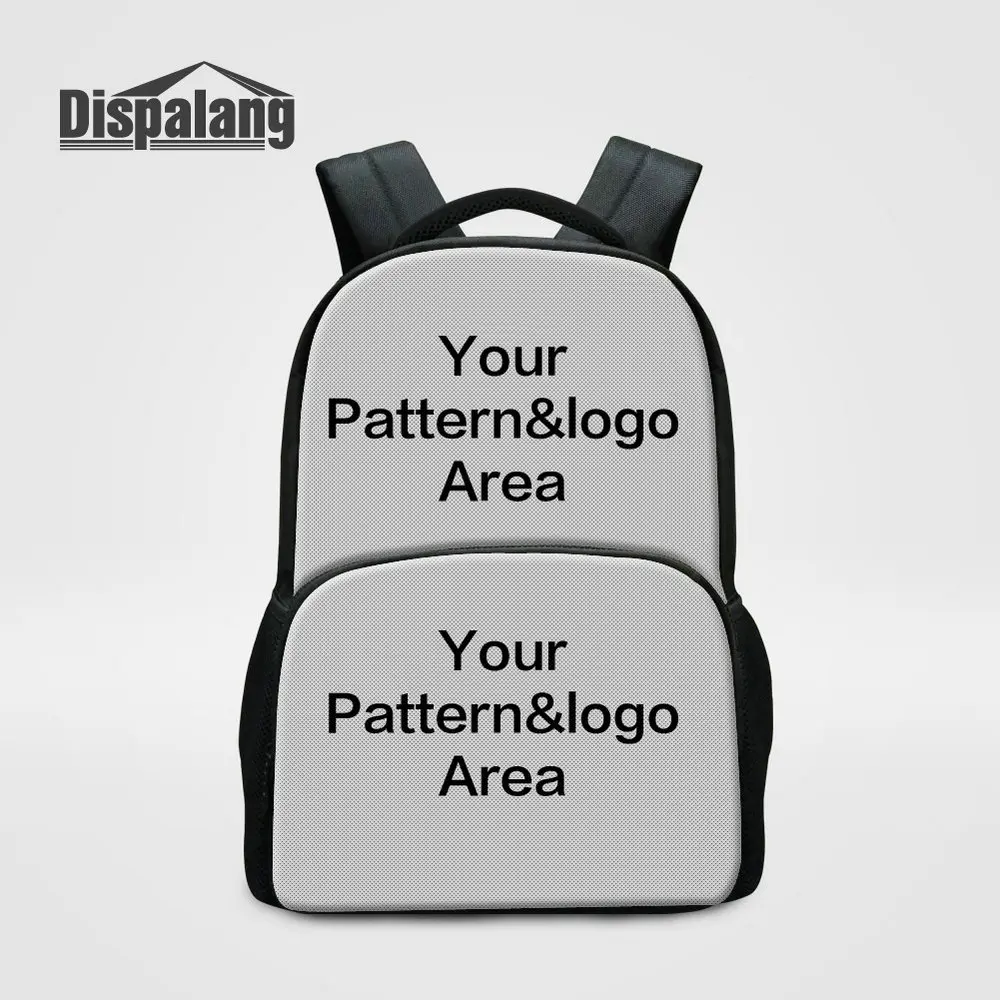 Customize Backpack Dispalang женский рюкзак для ноутбука с принтом собаки, парусиновые школьные сумки для девочек-подростков, индивидуальный дизайн, школьный рюкзак 17 дюймов - Цвет: Customize Backpack