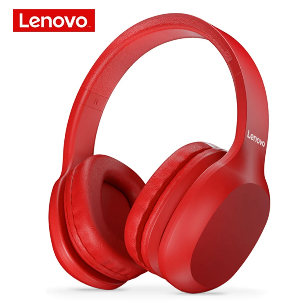 

Lenovo Bluetooth Headphones High Bass Sounds Active Noise Cancelling Wireless Headset for phones and music with Mic